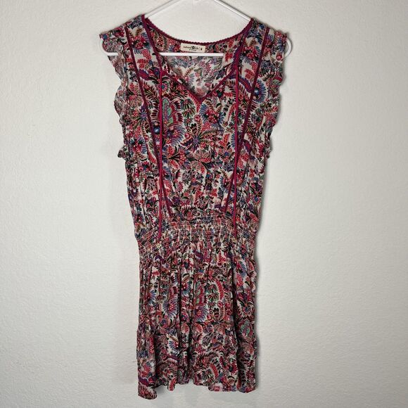Natural Life Dress Womens Medium Boho Smocked Waist Lightweight Floral Viscose - Picture 1 of 8